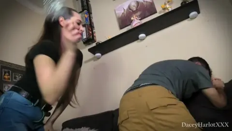 TheHarlotHouse – Dacey Harlot Punsishes Lazy Nephew with Spanking