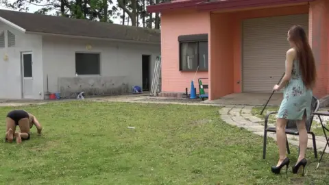 MistressLand Outdoor Slave Training at Young Ladys Summer Resort Ranch