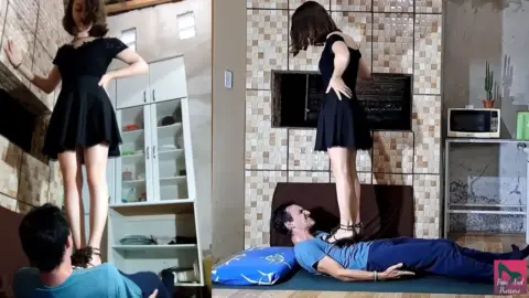 Pain And Pressure-16: Beatriz Destroying Tied Slave With Heels