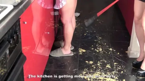 Mistress Land – Mistress Watches Domestic Slave Wash Dishes