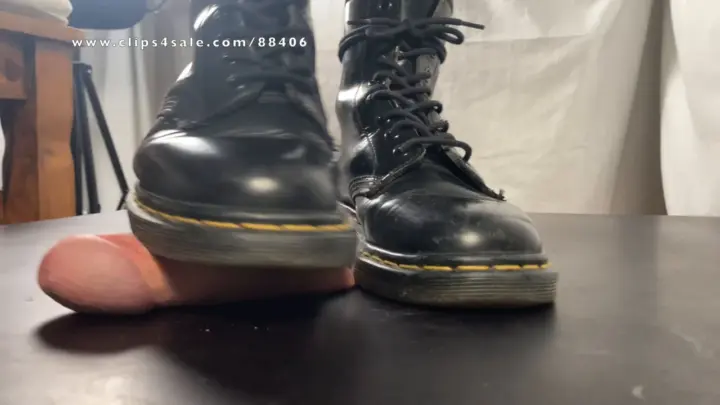 tramplegirls shoejobs and cockcrush A Bootjob Dream in Black Doc Martens Boots CBT