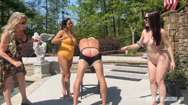 Jasmin Jai Studios – Triple Domme Caning Carnage