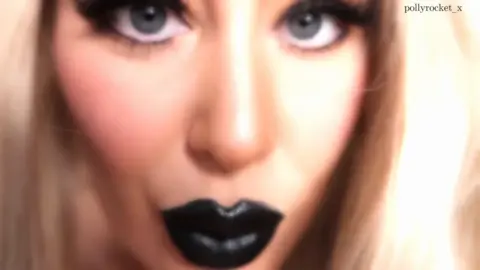 lulublue Black Lipstick Kisses Femdom Fetish