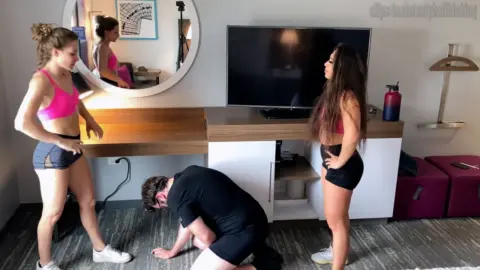 Onlyballkicking – Ballbusting For Reps With Blaire And Xena