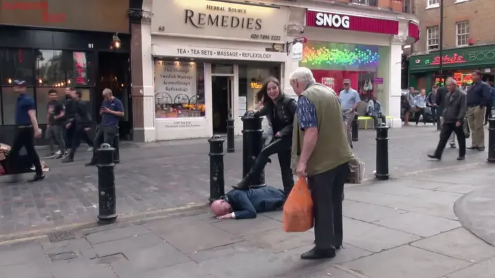 Sole Cleaning In The Street